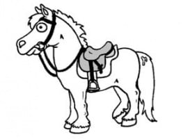 דף צביעה של סוס